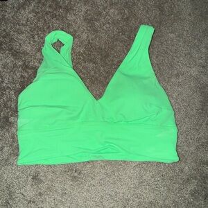 bright green lululemon align v sports bra